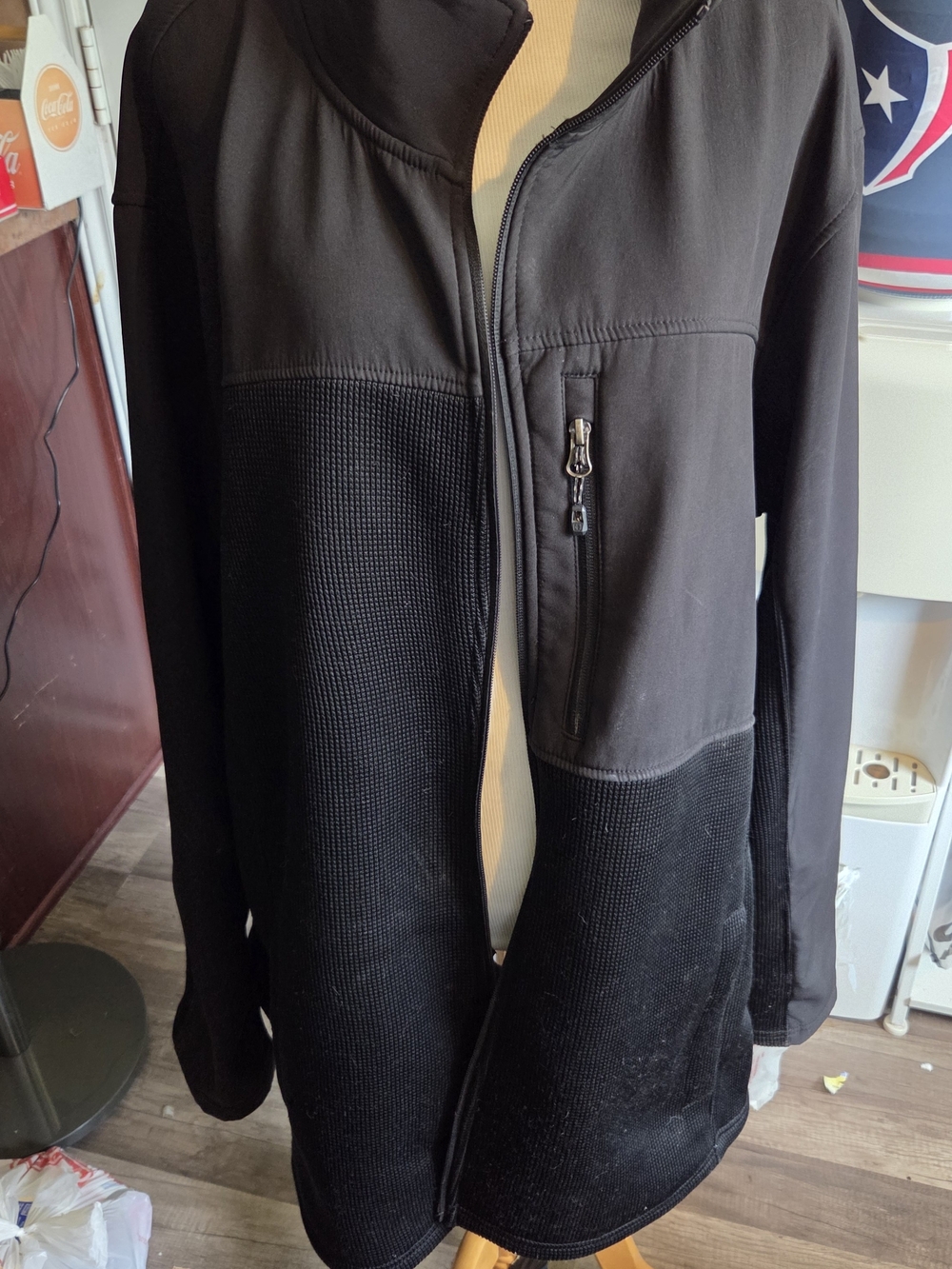 Swiss Tech Men's Black Full Zip Soft 3x Swiss Tech Black Hybrid Performance Jack